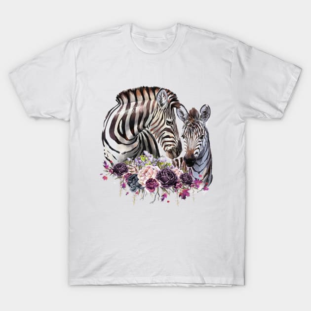 Sweet Mama Zebra T-Shirt by ERArts